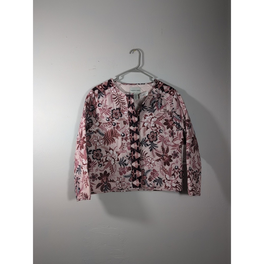 SABRINA LAUREN New York Women's Quilted Warm Floral Jacket Medium NWT